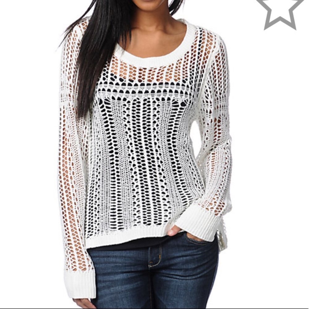 Billabong crochet sweater